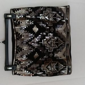 Aztec sequin mini skirt SZ XS